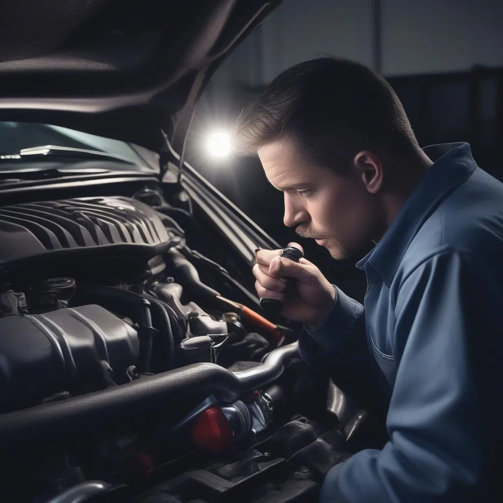 Car engine inspection